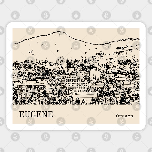 Eugene Oregon Magnet by Lakeric